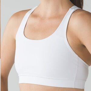 Lululemon White Energy Bra Medium Support B-D